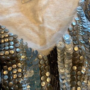 Embellished Grey Cotton Tank